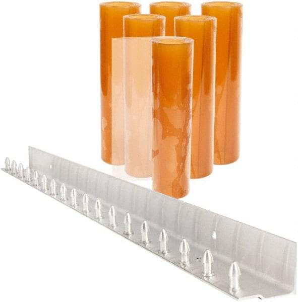 Aleco - 3' Door Width x 7' Door Height PVC Smooth Strip Door Kit - Light Beige Tint - Exact Tool & Supply