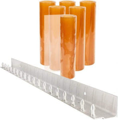Aleco - 3' Door Width x 7' Door Height PVC Smooth Strip Door Kit - Light Beige Tint - Exact Tool & Supply
