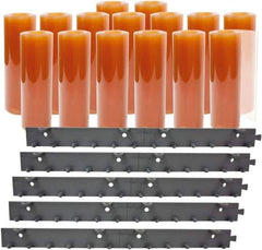 Aleco - 10' Door Width x 12' Door Height PVC Smooth Strip Door Kit - Light Beige Tint - Exact Tool & Supply