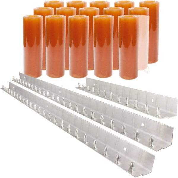 Aleco - 10' Door Width x 10' Door Height PVC Smooth Strip Door Kit - Light Beige Tint - Exact Tool & Supply