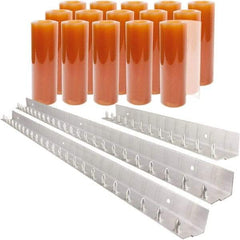 Aleco - 10' Door Width x 10' Door Height PVC Smooth Strip Door Kit - Light Beige Tint - Exact Tool & Supply