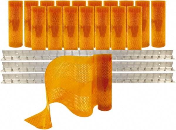 Aleco - 12' Door Width x 12' Door Height PVC AmberTech Anti-Insect Strip Door Kit - Amber - Exact Tool & Supply