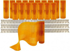 Aleco - 12' Door Width x 12' Door Height PVC AmberTech Anti-Insect Strip Door Kit - Amber - Exact Tool & Supply