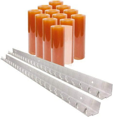 Aleco - 8' Door Width x 8' Door Height PVC Smooth Strip Door Kit - Light Beige Tint - Exact Tool & Supply