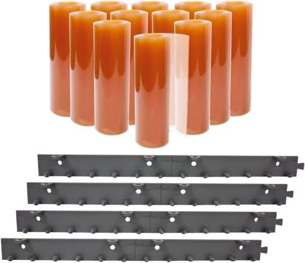Aleco - 8' Door Width x 10' Door Height PVC Smooth Strip Door Kit - Light Beige Tint - Exact Tool & Supply