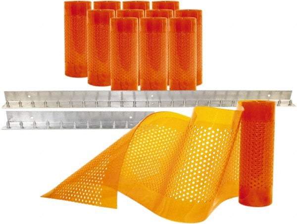 Aleco - 6' Door Width x 8' Door Height PVC AmberTech Anti-Insect Strip Door Kit - Amber - Exact Tool & Supply