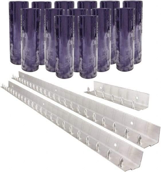 Aleco - 9' Door Width x 9' Door Height PVC Clear Smooth Strip Door Kit - Clear - Exact Tool & Supply