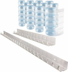 Aleco - 6' Door Width x 8' Door Height PVC Clear Ribbed Strip Door Kit - Clear - Exact Tool & Supply