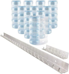 Aleco - 5' Door Width x 8' Door Height PVC Clear Ribbed Strip Door Kit - Clear - Exact Tool & Supply