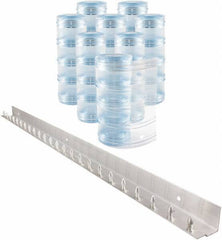 Aleco - 4' Door Width x 7' Door Height PVC Clear Ribbed Strip Door Kit - Clear - Exact Tool & Supply