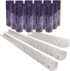 Aleco - 10' Door Width x 12' Door Height PVC Clear Smooth Strip Door Kit - Clear - Exact Tool & Supply