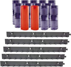 Aleco - 9' Door Width x 9' Door Height PVC Clear Smooth Anti-Insect Strip Door Kit - Clear - Exact Tool & Supply