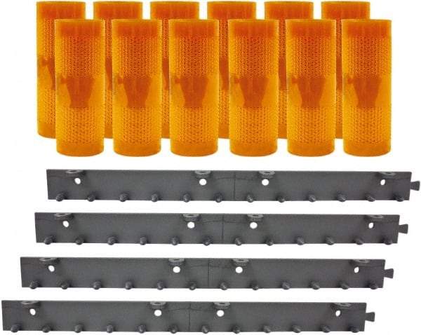 Aleco - 8' Door Width x 10' Door Height PVC AmberTech Anti-Insect Strip Door Kit - Amber - Exact Tool & Supply