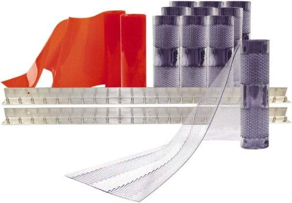 Aleco - 8' Door Width x 10' Door Height PVC Clear Smooth Anti-Insect Strip Door Kit - Clear - Exact Tool & Supply