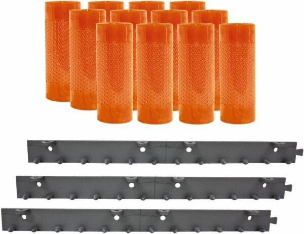 Aleco - 6' Door Width x 8' Door Height PVC AmberTech Anti-Insect Strip Door Kit - Amber - Exact Tool & Supply