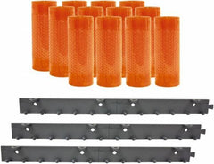 Aleco - 6' Door Width x 8' Door Height PVC AmberTech Anti-Insect Strip Door Kit - Amber - Exact Tool & Supply