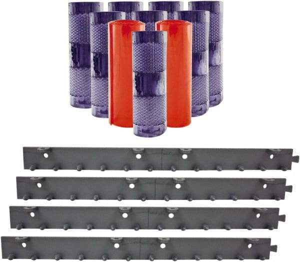 Aleco - 7' Door Width x 10' Door Height PVC Clear Smooth Anti-Insect Strip Door Kit - Clear - Exact Tool & Supply