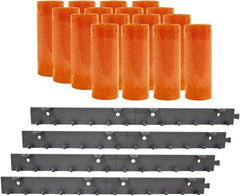 Aleco - 8' Door Width x 8' Door Height PVC AmberTech Anti-Insect Strip Door Kit - Amber - Exact Tool & Supply
