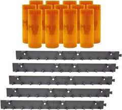 Aleco - 9' Door Width x 9' Door Height PVC AmberTech Anti-Insect Strip Door Kit - Amber - Exact Tool & Supply