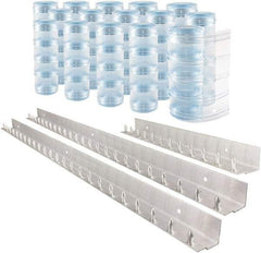 Aleco - 10' Door Width x 10' Door Height PVC Clear Ribbed Strip Door Kit - Clear - Exact Tool & Supply
