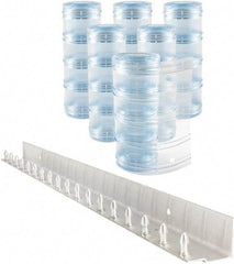 Aleco - 3' Door Width x 7' Door Height PVC Clear Ribbed Strip Door Kit - Clear - Exact Tool & Supply