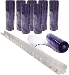 Aleco - 4' Door Width x 8' Door Height PVC Clear Smooth Strip Door Kit - Clear - Exact Tool & Supply