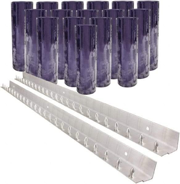 Aleco - 8' Door Width x 8' Door Height PVC Clear Smooth Strip Door Kit - Clear - Exact Tool & Supply