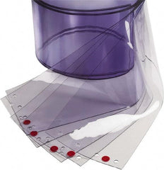 TMI, LLC - Clear Smooth Replacement Strips Dock Curtain Strips - 6" Wide x 7' Long x 0.06" Thick, PVC - Exact Tool & Supply
