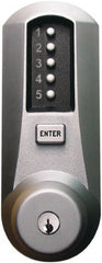 Kaba Access - Push-Button Lock with Key-in Lever Cylinder Lever Lockset for 1-3/8 to 2-1/4" Thick Doors - Exact Tool & Supply