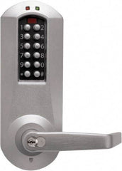 Kaba Access - Combination Entry with Key Override Lever Lockset for 1-3/8 to 2-1/4" Thick Doors - 2-3/4" Back Set, 6 or 7 Pin Length Best & Compatible (Core Not Included) Cylinder, Satin Chrome Finish - Exact Tool & Supply