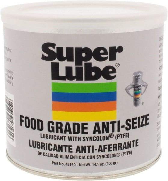 Synco Chemical - 14.1 oz Can Anti-Seize Lubricant - Synthetic with PTFE, 450 to 450°F, Translucent White, Water Resistant - Exact Tool & Supply