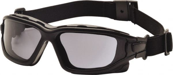 PYRAMEX - Size S Gray Polycarbonate Anti-Fog & Scratch Resistant Hybrid Safety Glasses/Goggles - Exact Tool & Supply