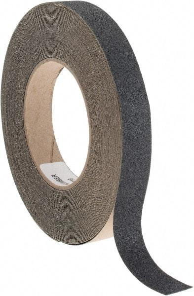 PRO-SAFE - Black Solid Color Anti-Slip Vinyl Tape - 3/4" Wide x 60' Long, General Traffic - Exact Tool & Supply