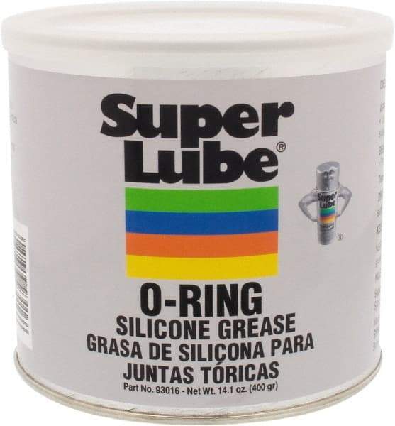 Synco Chemical - 14.1 oz Canister Silicone General Purpose Grease - Translucent White, Food Grade, 450°F Max Temp, NLGIG 2, - Exact Tool & Supply
