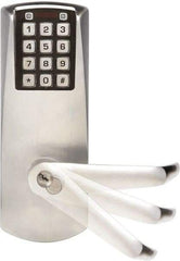 Kaba Access - 1-3/4 to 2-1/4" Door Thickness, Satin Chrome Finish, Combination Entry Deadbolt with Key Override - Field Set Handling, Key Override, 6 or 7 Pin Cylinder - Exact Tool & Supply