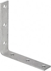 National Mfg. - 6" Long x 1-1/8" Wide, Galvanized Steel, Corner Brace - Galvanized - Exact Tool & Supply