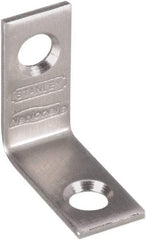 National Mfg. - 1" Long x 1/2" Wide, Stainless Steel, Corner Brace - Stainless Steel Coated - Exact Tool & Supply