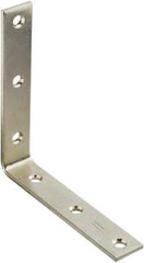 National Mfg. - 6" Long x 1-1/8" Wide, Steel, Corner Brace - Zinc Plated - Exact Tool & Supply