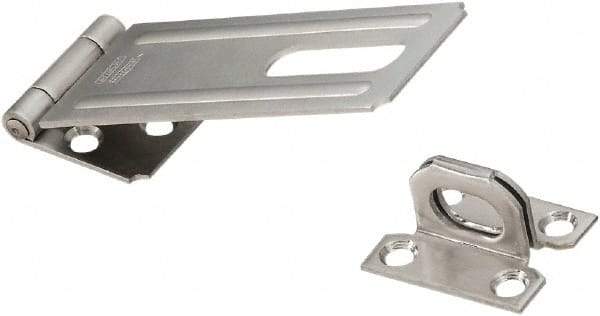 National Mfg. - 1-1/2" Wide, Safety Hasp - Stainless Steel - Exact Tool & Supply