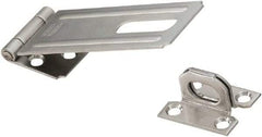 National Mfg. - 1-1/2" Wide, Safety Hasp - Stainless Steel - Exact Tool & Supply