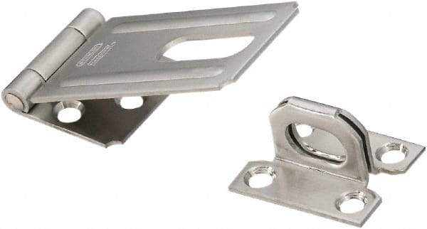 National Mfg. - 1-1/2" Wide, Safety Hasp - Stainless Steel - Exact Tool & Supply