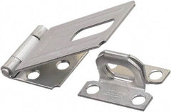National Mfg. - 3-1/4" x 1-1/2" Wide, Safety Hasp - Zinc Plated Steel - Exact Tool & Supply