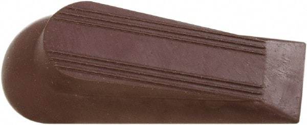 National Mfg. - 4" Projection Door Stop - Foot Mount, Brown Finish - Exact Tool & Supply