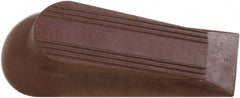 National Mfg. - 4" Projection Door Stop - Foot Mount, Brown Finish - Exact Tool & Supply