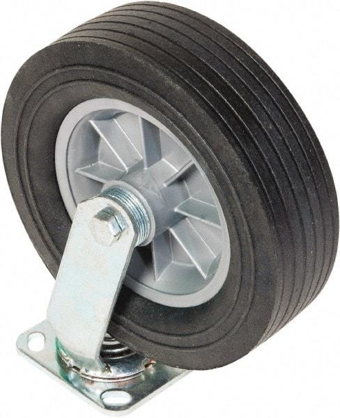Greenlee - 10" Diam x 3" Wide x 12" OAH Top Plate Mount Swivel Caster - Semi-Pneumatic, 650 Lb Capacity, 2-3/4 x 3-1/2" Plate - Exact Tool & Supply