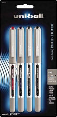 Uni-Ball - Roller Ball 0.7mm Stick Pen - Black, Red & Blue - Exact Tool & Supply