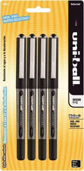 Uni-Ball - Roller Ball 0.5mm Stick Pen - Black - Exact Tool & Supply