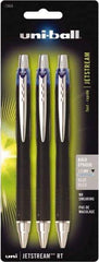 Uni-Ball - Roller Ball 1mm Retractable Pen - Blue - Exact Tool & Supply
