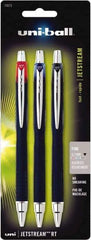 Uni-Ball - Roller Ball 0.7mm Retractable Pen - Black, Red & Blue - Exact Tool & Supply