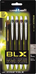 Uni-Ball - Roller Ball 1mm Retractable Pen - Blue & Black, Green & Black, Purple & Black, Brown & Black - Exact Tool & Supply